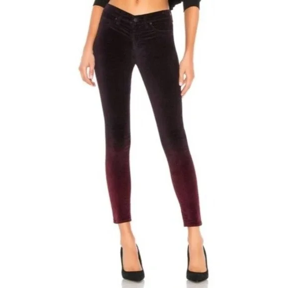 Hudson Skinny Burgundy Maroon Pants New Size‎ 26